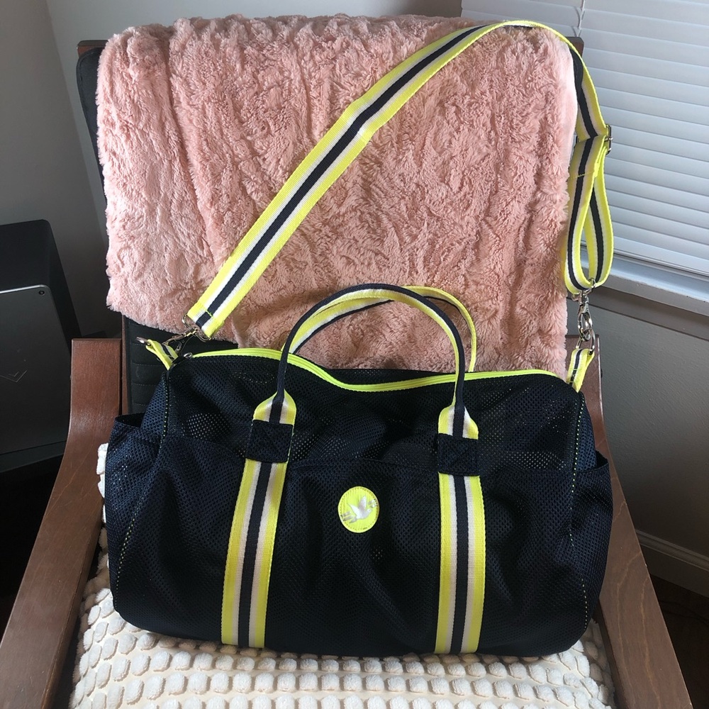 Aerie Fit Packable Mesh Gym Bag Dark Blue